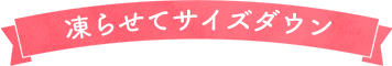凍らせてサイズダウン