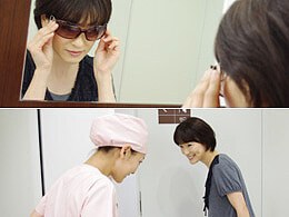 サングラスの着用 術後の帰宅